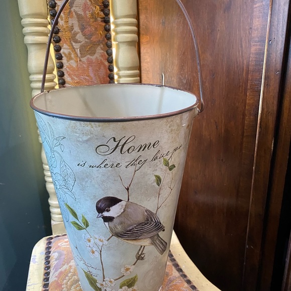 Set Of 2 Tin Bird Buckets - Picture 5 of 10